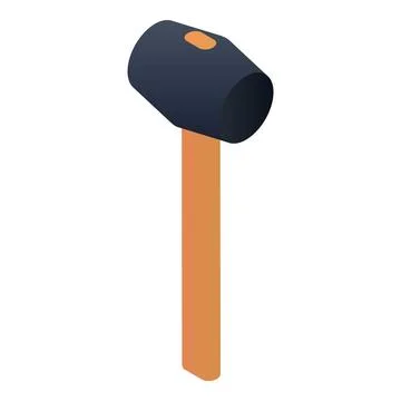Hammer icon, isometric style Stock Illustration