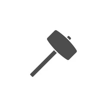Hammer icon logo flat design illustration Illustration