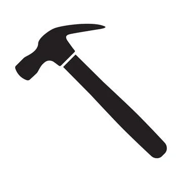 Hammer icon vector for graphic design, logo, website, social media, mobile ap Illustrazione stock