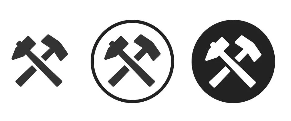 Hammer icon . web icon set .vector illustration Stock Illustration