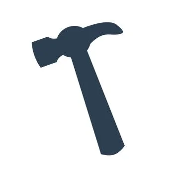 Hammer Icon on white background. Stock Illustration