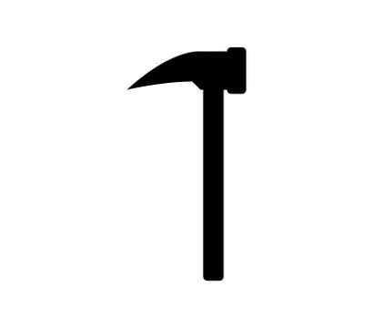 Hammer icon on white background Stock Illustration