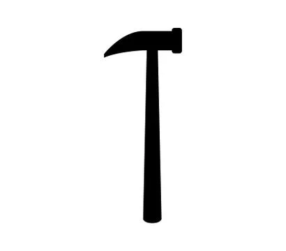 Hammer icon on white background Stock Illustration