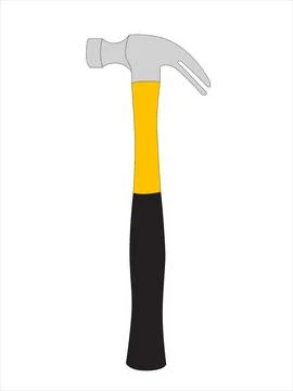 Hammer icon on a white background Stock Illustration