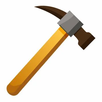 Hammer illustration isolated on white background. Concept of construction t.. Stock Illustration