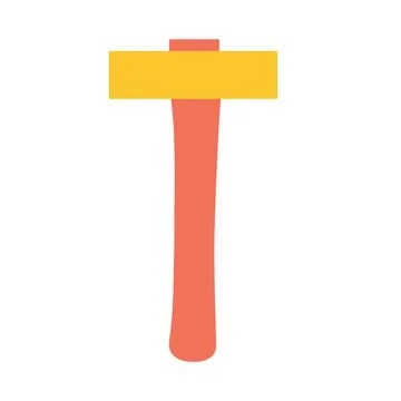 Hammer on an isolated background. Construction or renovation. Construction to Stock Illustration