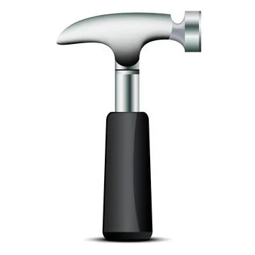 Hammer isolated over white Stock Illustration