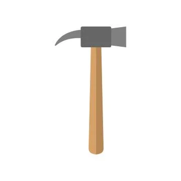 Hammer isolated. Tool on white background. turn-screw flat Stock Illustration