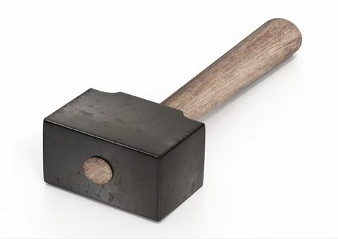 Hammer isolated on white background. 3D illustration Stock Illustration