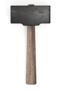 Hammer isolated on white background. 3D illustration Stock Illustration