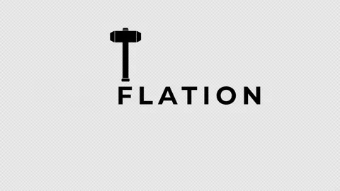 Hammer knocking down the word inflation animation 스톡 동영상 336712864