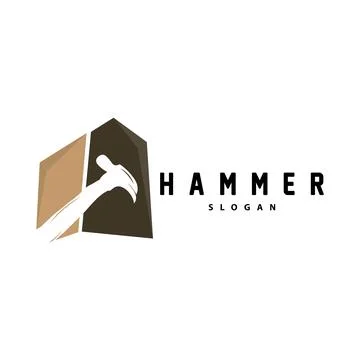 Hammer Logo, Builder Tools Inspiration Design, Vector Vintage Carpentry And.. Stock Illustration