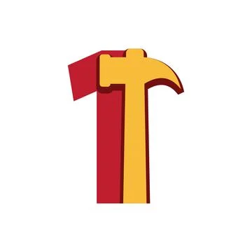 Hammer logo icon 스톡 일러스트