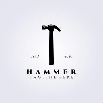 Hammer logo vector illustration design Stock Illustration