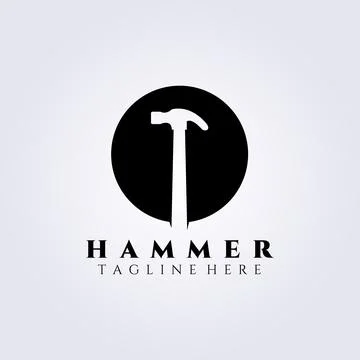 Hammer logo vector illustration design Stock Illustration