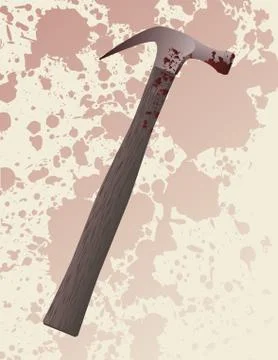 Hammer murder weapon Stock Illustration