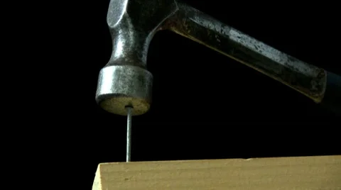 Hammer &amp; Nail; 2 Stock Footage 10599742