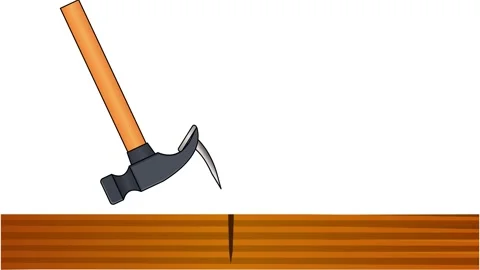 Hammer nail removed wood pull out animation how make wooden off lever leverage Stock Footage 170903246