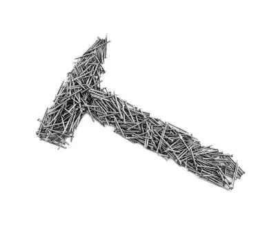 Hammer the nails. Stock Photos
