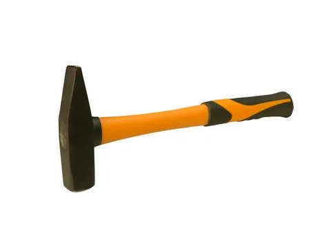 Hammer with orange handle. Stock Photos