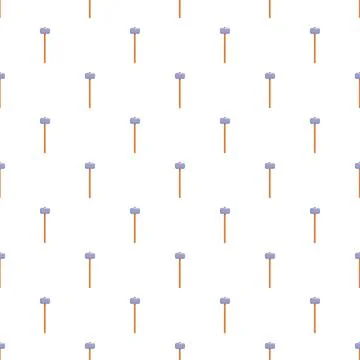Hammer pattern creating a construction seamless background Stock Illustration