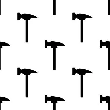 Hammer pattern in simple style on white background Illustrazione stock