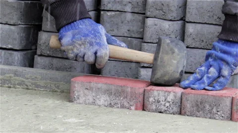 Hammer on the pavement Video stock 48862530