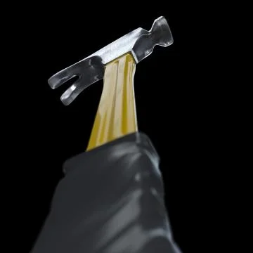 Hammer in perspective On isolate black background Stock Illustration