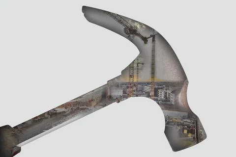 Hammer photo composition Stock Photos