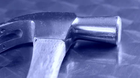 Hammer rotating blue filter Video stock 53281073