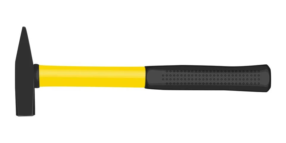 Hammer with a rubber handle Stock Illustration