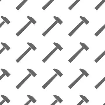 Hammer. Seamless color pattern for texture, textiles, packaging, and simple b Stock Illustration