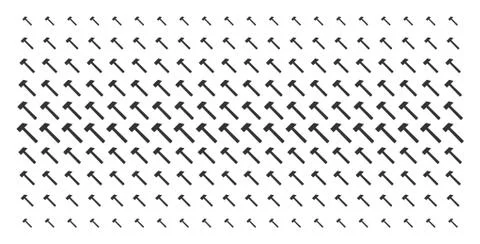 Hammer Shape Halftone Array Stock Illustration