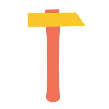 Hammer with a sharp end for repair and construction on an isolated background Stock Illustration