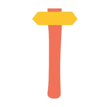 Hammer with a sharp end for repair and construction on an isolated background Stock Illustration