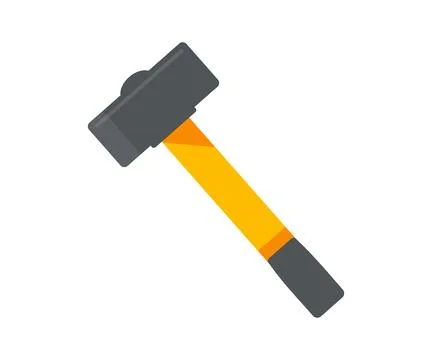 Hammer simple silhouette vector design and illustration. Stock Illustration