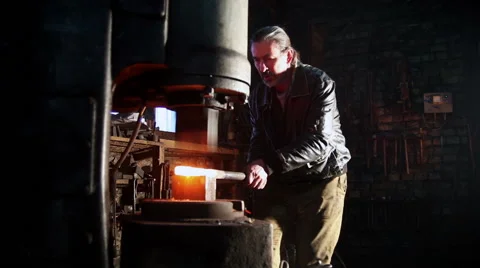 Hammer in the smithy Stock Footage 44555633