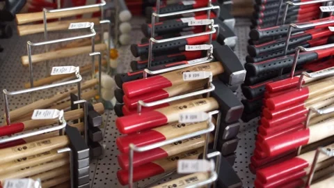 Hammer in store vertical video Stock Footage 259931391