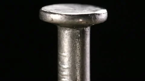 Hammer striking nail Stock Footage