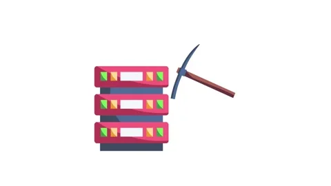 A hammer supports a stack of data, illustrating the relationship between to.. Stock Footage 332341184