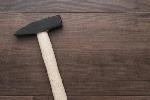 Hammer on the table Stock Photos