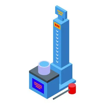 Hammer test game icon isometric vector. Boxing power Illustrazione stock