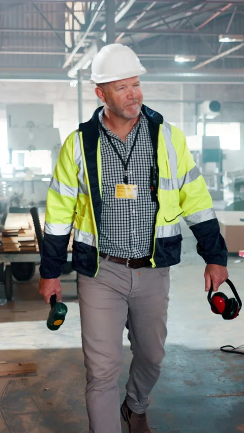 Hammer, thinking and construction worker on site with confidence for building 動画素材 340448946