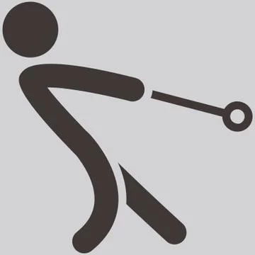 Hammer throw icon Stock Illustration