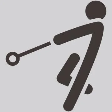 Hammer throw icon Stock Illustration