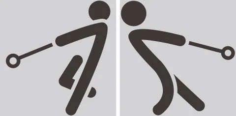 Hammer throw icons Stock Illustration
