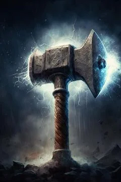 Hammer of thunderbolts Stock Illustration