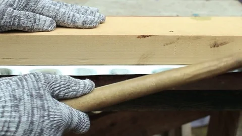 Hammer Tinsmith at work Stock Footage 83347653