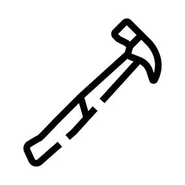 Hammer tool for construction and diy work icon Stockillustratie