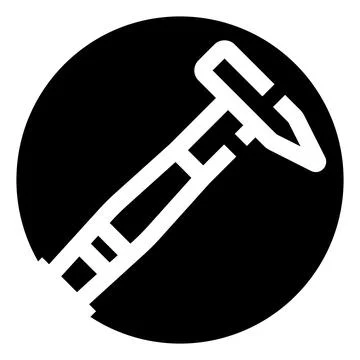 Hammer tool icon for construction and building work Ilustración de archivo